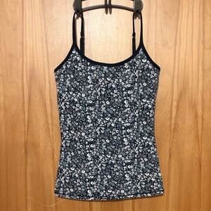 Pact Black Floral Adjustable Strap Camisole